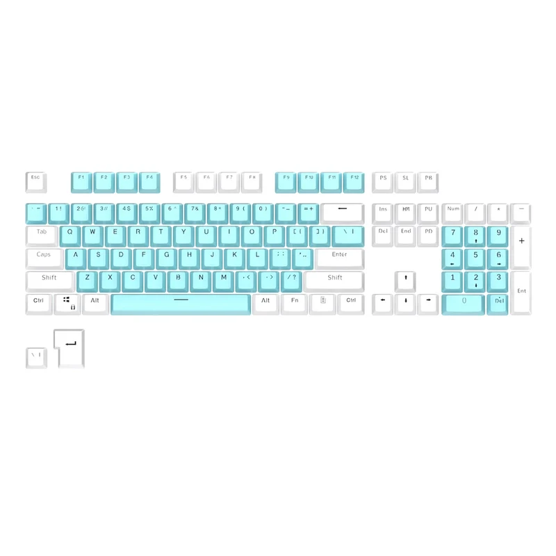 Royal Kludge PBT Doubleshot LED Through Keycaps 104 Keys (PBT2-20)
