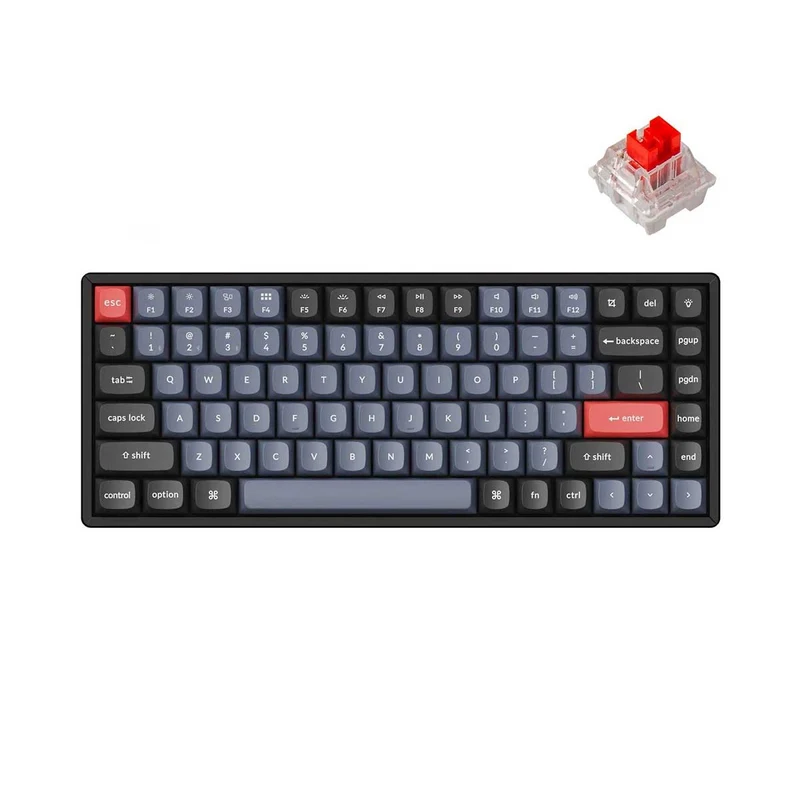 Keychron K2 Pro QMK/Via Hot-Swappable RGB Backlight Aluminum Wireless Mechanical Keyboard (K Pro Mechanical Red Switch) (K2P-J1)
