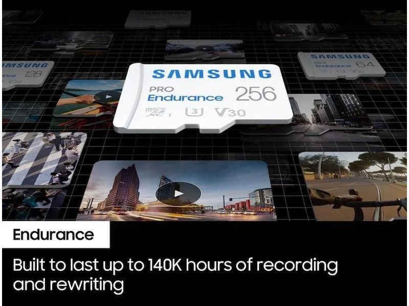 Samsung Pro Endurance 256GB MICROSDXC UHS-I Card With Adapter (MB-MJ256KA/APC)