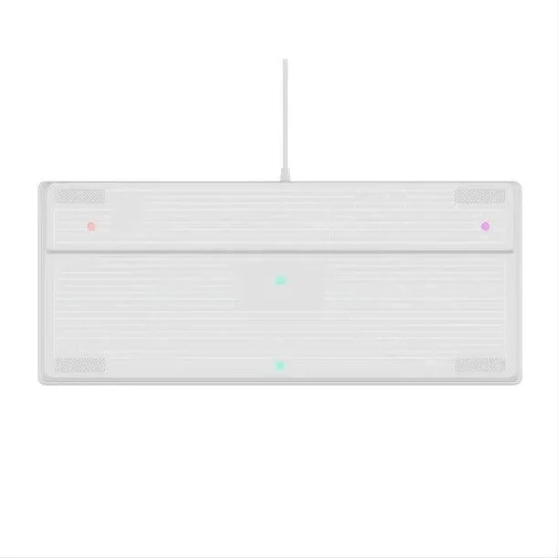 Aula Wind F3061 Membrane RGB TKL Wired Silicone Keyboard (White)