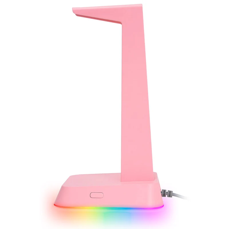 Onikuma ST-2 RGB Headphone Stand With USB Hub (Pink, Black)