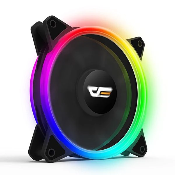 Darkflash DR12 Pro ARGB 120MM Double Ring RGB Cooling Fan With Controller (3-Pack)