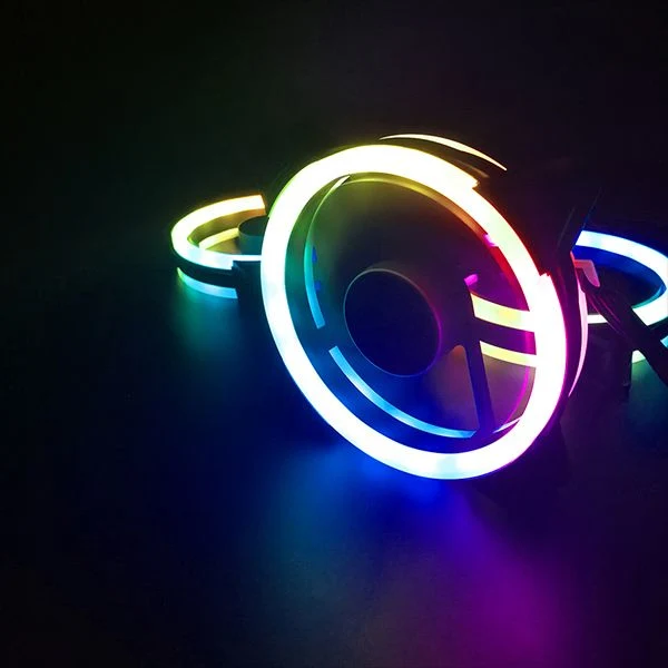 Darkflash DR12 Pro ARGB 120MM Double Ring RGB Cooling Fan With Controller (3-Pack)