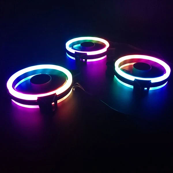 Darkflash DR12 Pro ARGB 120MM Double Ring RGB Cooling Fan With Controller (3-Pack)