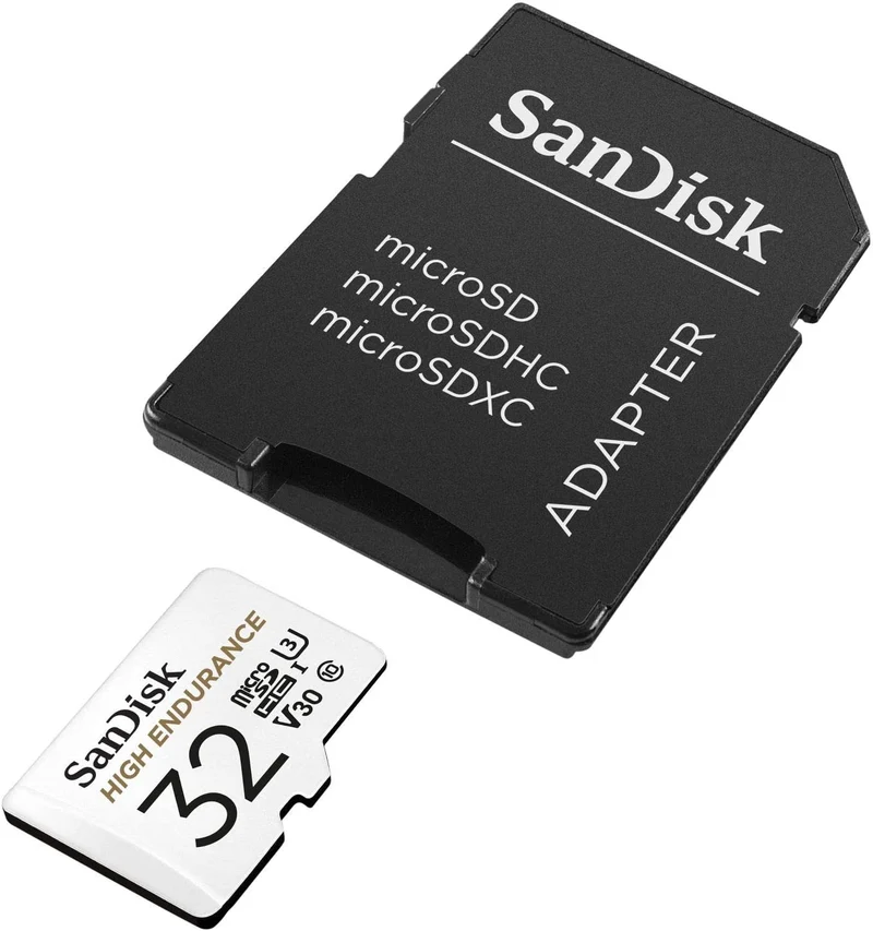Sandisk High Endurance 32GB MicroSDHC Card With Adapter For Dash Cams & Home Security Cameras