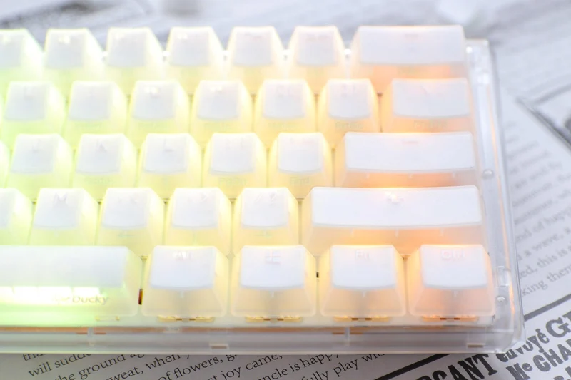 Ducky One 3 Mini Aura White HotSwap RGB Double-Shot PBT Mechanical Keyboard (Cherry RGB Brown) (DKON2161ST-BUSPDAWWWWC1)