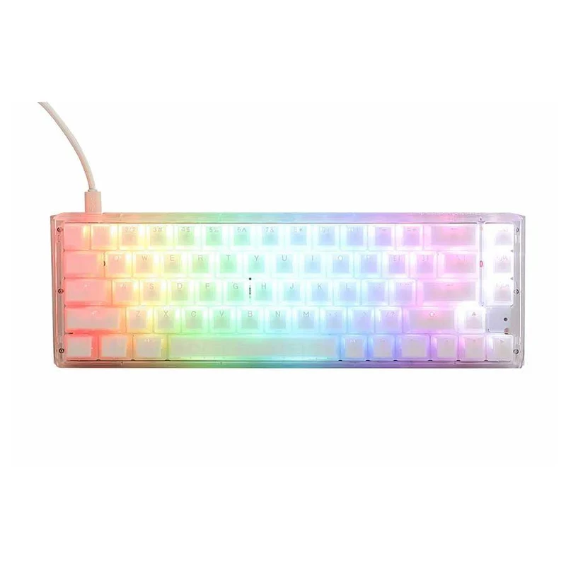 Ducky One 3 SF Aura White HotSwap RGB Double-Shot PBT Mechanical Keyboard (Cherry RGB Brown) (DKON2167ST-BUSPDAWWWWC1)