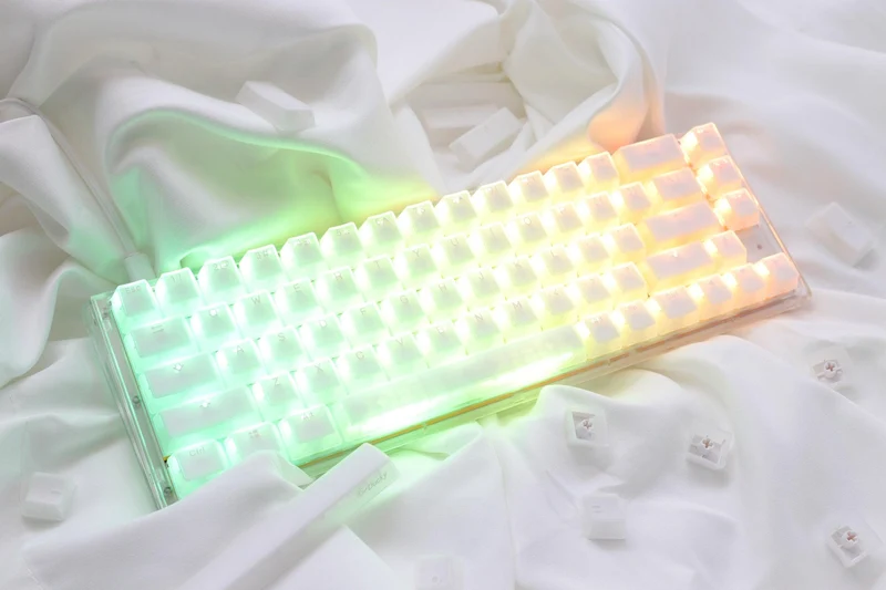Ducky One 3 SF Aura White HotSwap RGB Double-Shot PBT Mechanical Keyboard (Cherry RGB Brown) (DKON2167ST-BUSPDAWWWWC1)