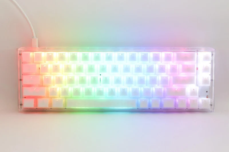 Ducky One 3 SF Aura White HotSwap RGB Double-Shot PBT Mechanical Keyboard (Cherry RGB Brown) (DKON2167ST-BUSPDAWWWWC1)