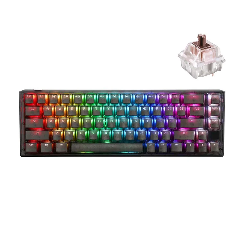 Ducky One 3 SF Aura Black HotSwap RGB Double-Shot PBT Mechanical Keyboard (Cherry RGB Brown) (DKON2167ST-BUSPDABAAAC1)