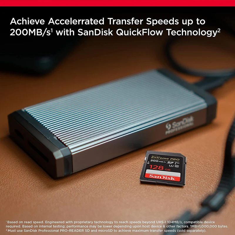 Sandisk Extreme Pro 128GB 200MB/S SDXC UHS-1 Card (SDSDXXD-128G-GN4IN)