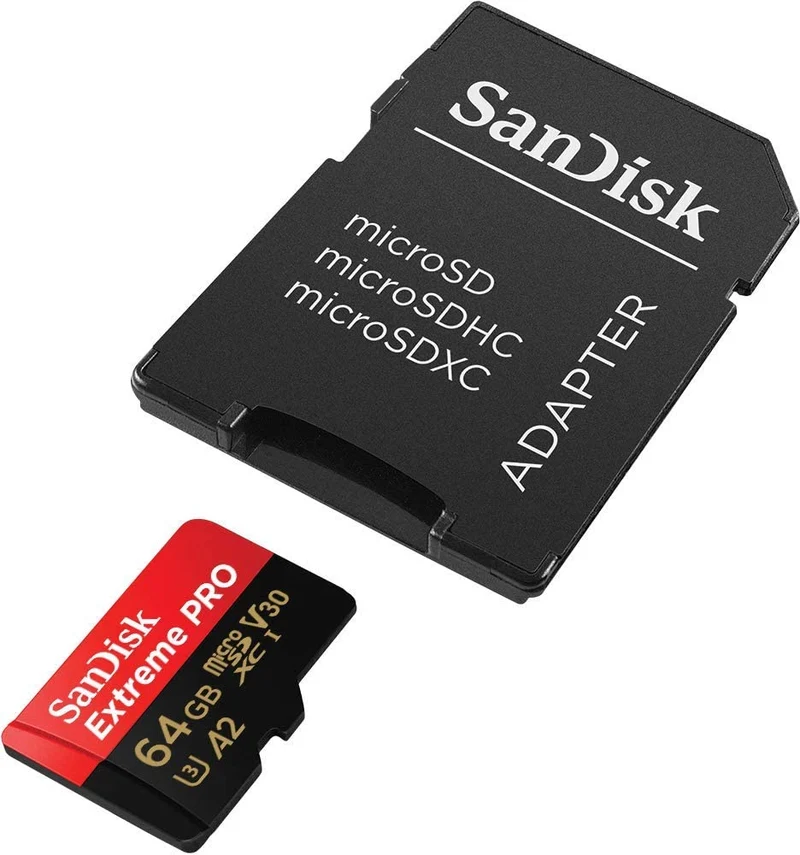 Sandisk Extreme Pro 64GB MicroSDXC UHS-1 Card With Adapter (SDSQXCY-064G-GN6MA)
