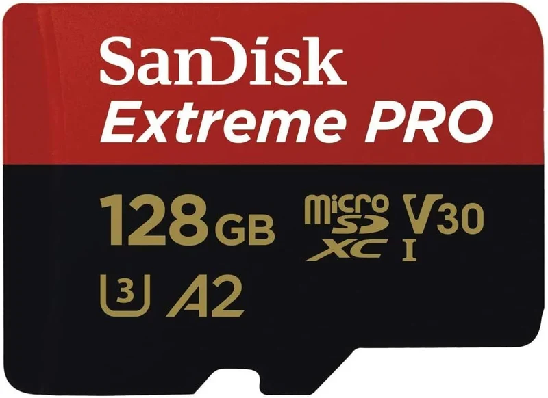Sandisk Extreme Pro 128GB 170MB/S MicroSDXC UHS-1 Card With Adapter (SDSQXCY-128G-GN6MA)