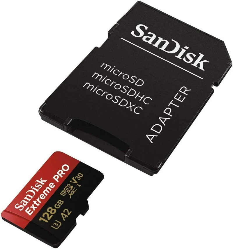 Sandisk Extreme Pro 128GB 170MB/S MicroSDXC UHS-1 Card With Adapter (SDSQXCY-128G-GN6MA)