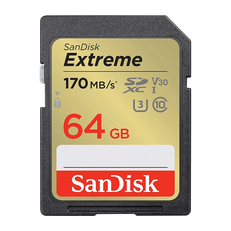 Sandisk Extreme 64GB 170MB/S SDXC UHS-1 Memory Card (SDSDXV2-064G-GNCIN)