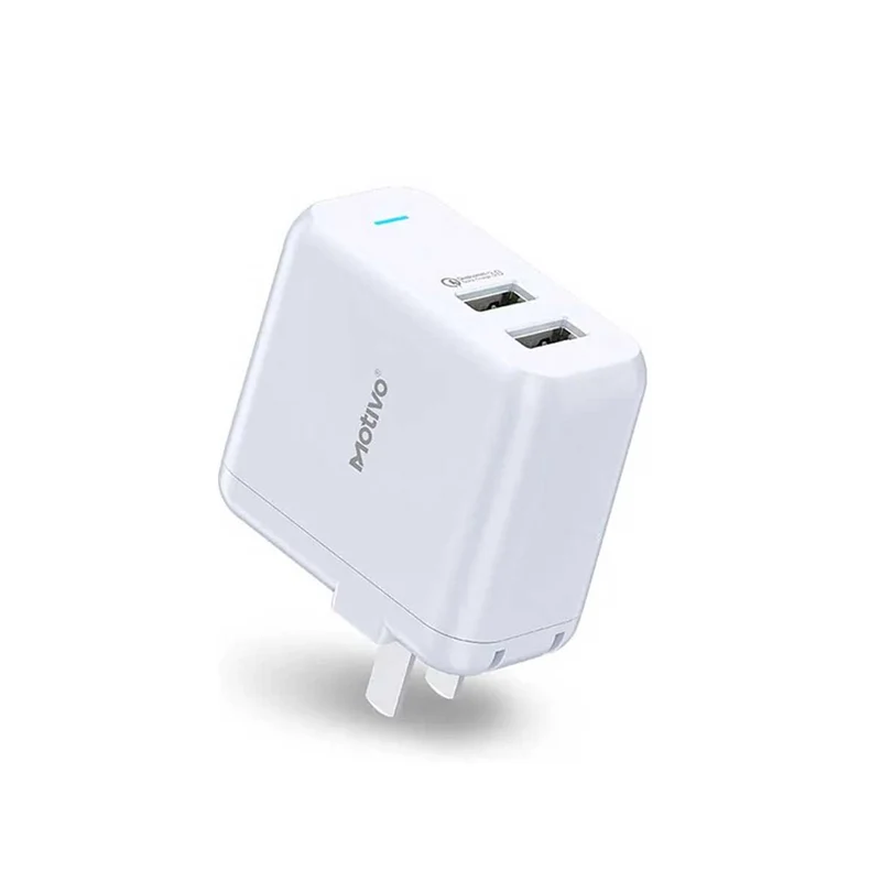 Motivo N10 Travel Adapter Charger Folding Portable Multi-Protection (White) (T0001)
