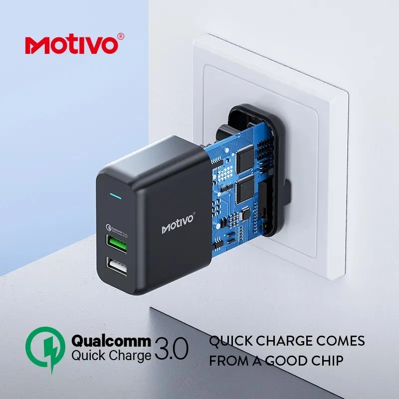 Motivo N10 Travel Adapter Charger Folding Portable Multi-Protection (White) (T0001)