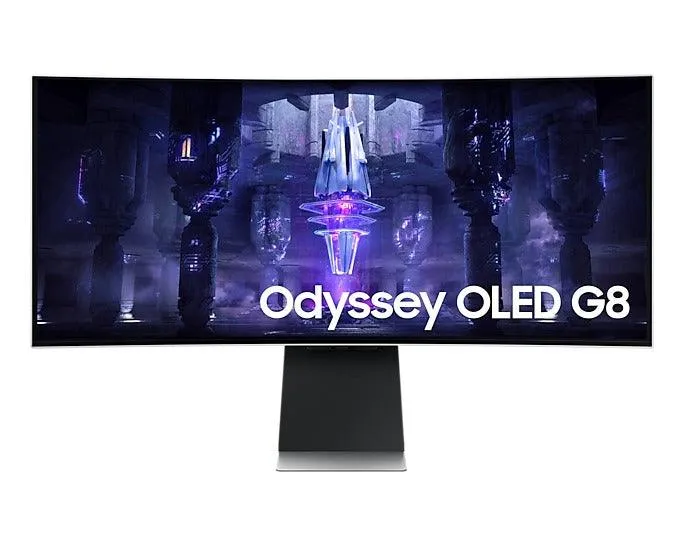 Samsung Odyssey OLED G8 LS34BG850SEXXP 34-INCH 0.1MS 175HZ Ultra WQHD Smart Curved Gaming Monitor (Silver)