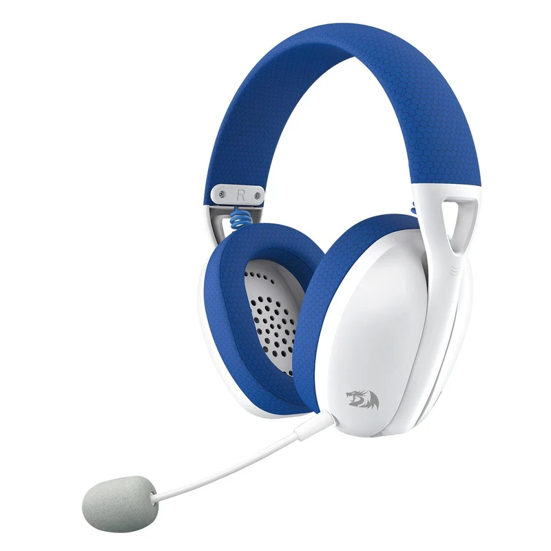 Redragon IRE Pro Ultra-Light Wireless Gaming Headset (White/Blue) (H848B)