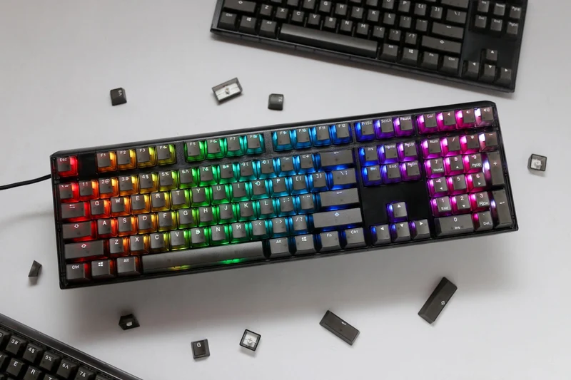Ducky One 3 Full-Size Aura Black HotSwap RGB Double-Shot PBT Mechanical Keyboard (Cherry RGB Brown) (DKON2108ST-BUSPDABAAAC1)