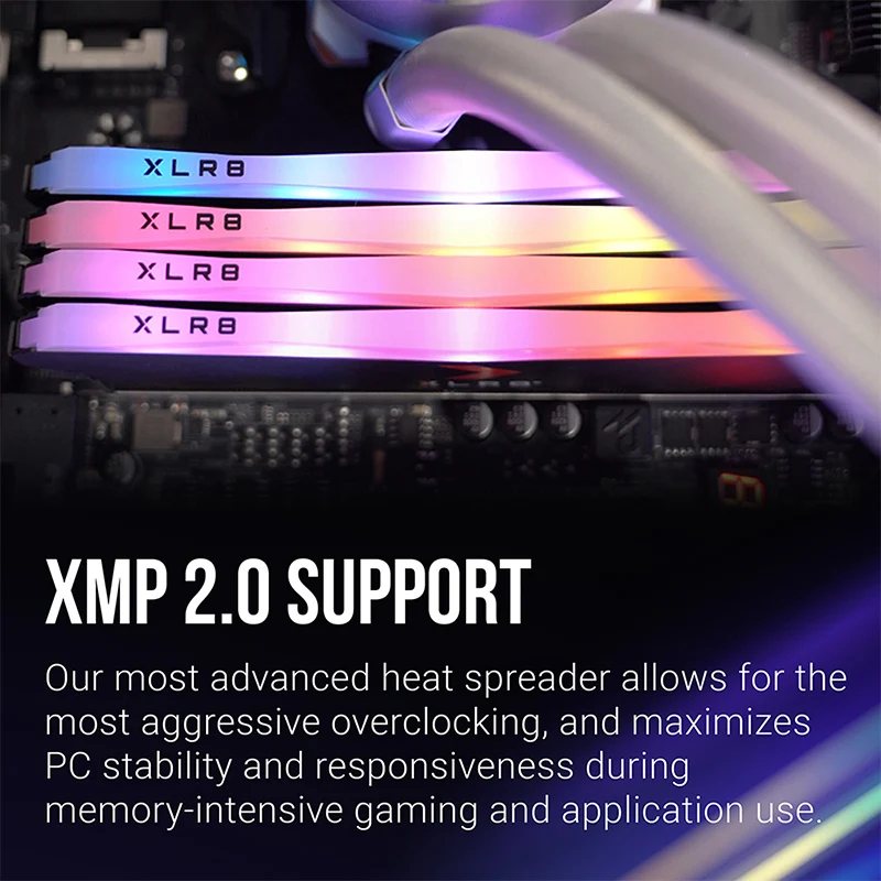PNY XLR8 Gaming Epic-X RGB 16GB (2X8GB) DDR4 3200MHZ CL16 1.3V Desktop Memory (Black) (MD16GK2D4320016XRGB)