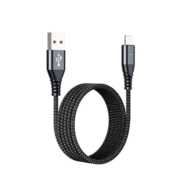 Motivo H26 Data Cable Braided Wire 200CM Apple Lightning (Black) (S0054)
