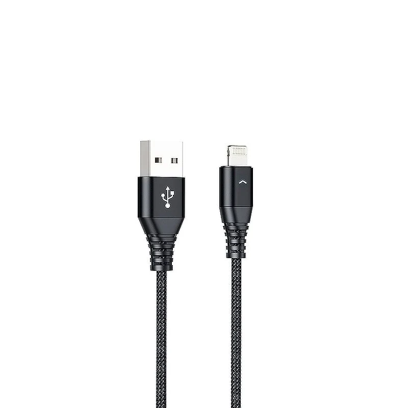 Motivo H26 Data Cable Braided Wire 200CM Apple Lightning (Black) (S0054)