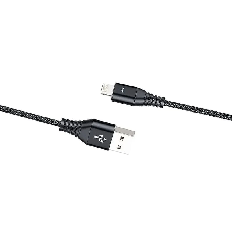 Motivo H26 Data Cable Braided Wire 200CM Apple Lightning (Black) (S0054)