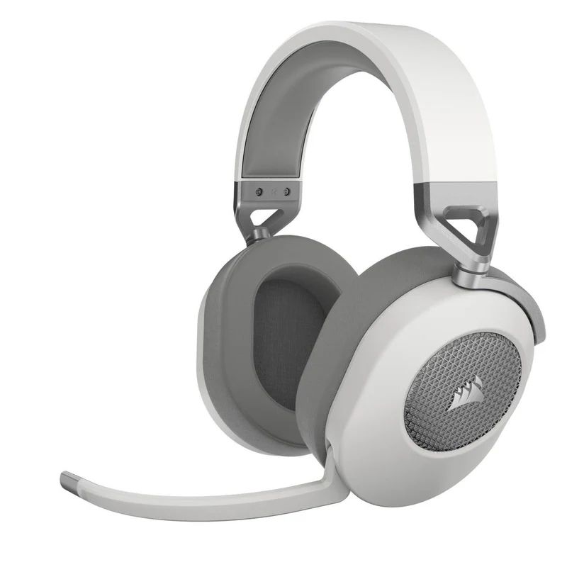 Corsair HS65 Wireless 2.4GHZ/BT 5.2/Dolby Audio 7.1 Lightweight Gaming Headset For PC/ Mac/ PS4/ PS5 (White)