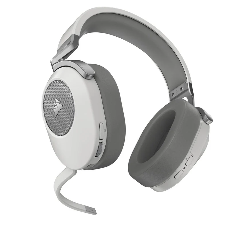 Corsair HS65 Wireless 2.4GHZ/BT 5.2/Dolby Audio 7.1 Lightweight Gaming Headset For PC/ Mac/ PS4/ PS5 (White)