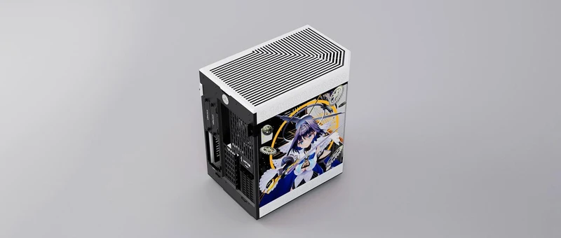 Hyte Ouro Kronii Y60 Dual Chamber Mid-Tower ATX Modern Aesthetic Case + Desk Pad Bundle