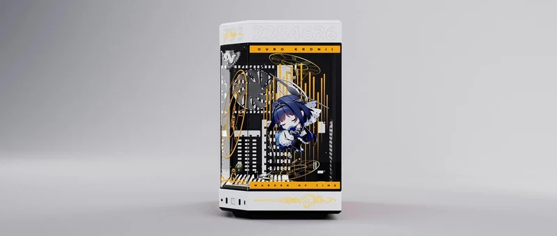 Hyte Ouro Kronii Y60 Dual Chamber Mid-Tower ATX Modern Aesthetic Case + Desk Pad Bundle