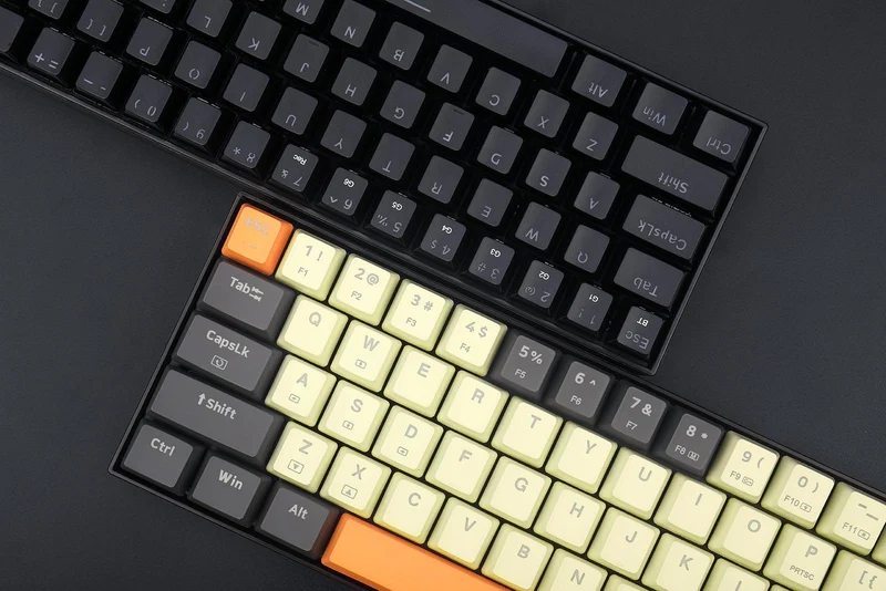 Redragon Caraxes Pro Exclusive X1.2 Big Keycap RGB Mechanical Keyboard (Dust-Proof Red Switch) (Cream-Gray-Orange) (K644CG0-RGB-PRO)