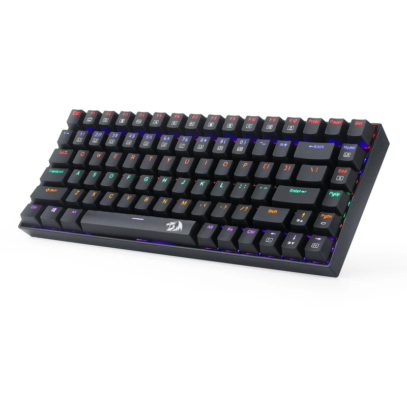 Redragon Phantom 84-Key Rainbow Backlit Mechanical Keyboard (Dust-Proof Blue Switch) (K629-KB)