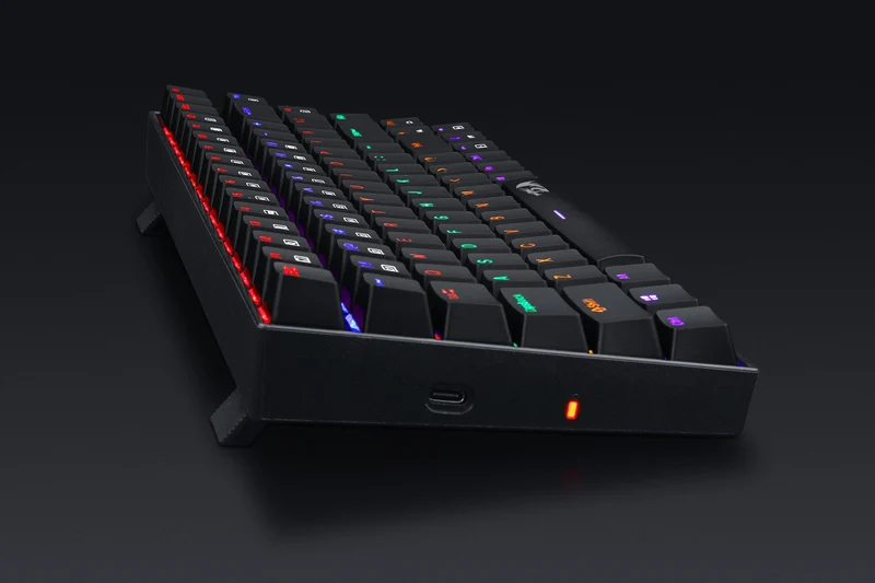 Redragon Phantom 84-Key Rainbow Backlit Mechanical Keyboard (Dust-Proof Blue Switch) (K629-KB)