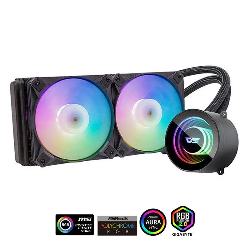 Darkflash Twister DX-240 V2.6 All-In-One 240MM Liquid CPU Cooler (Black)