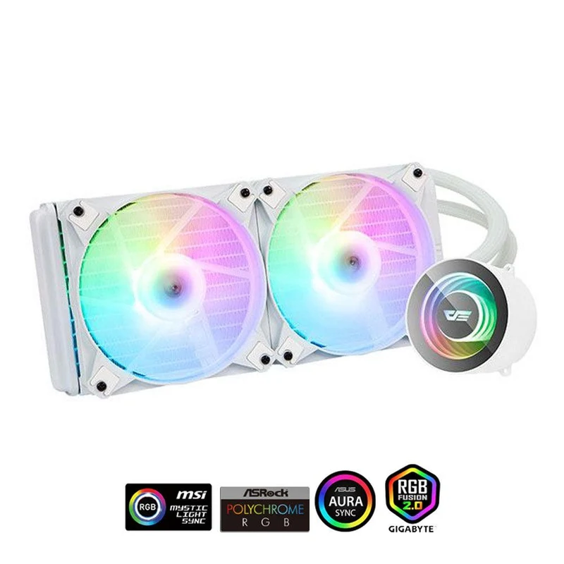 Darkflash Twister DX-240 V2.6 All-In-One 240MM Liquid CPU Cooler (White)