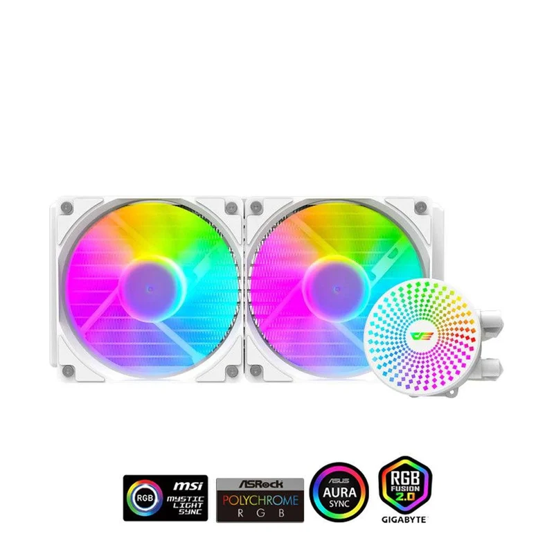 Darkflash Radiant DC-240 ARGB All-In-One 240MM Liquid CPU Cooler (White)