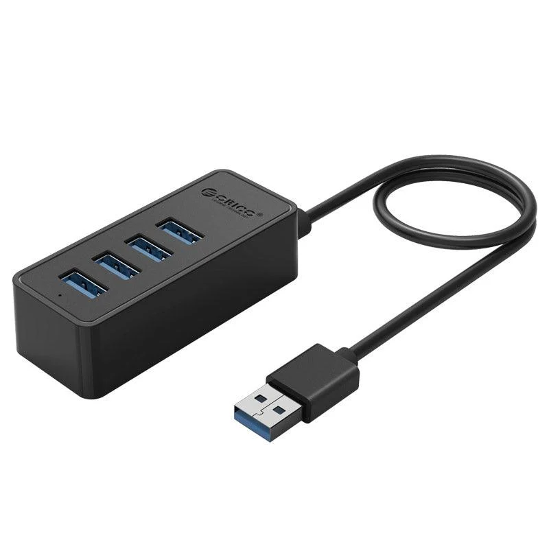 Orico W5P-U3 USB 3.0 4 Port Hub With Micro USB Power Input 30CM Cable Length (Black)