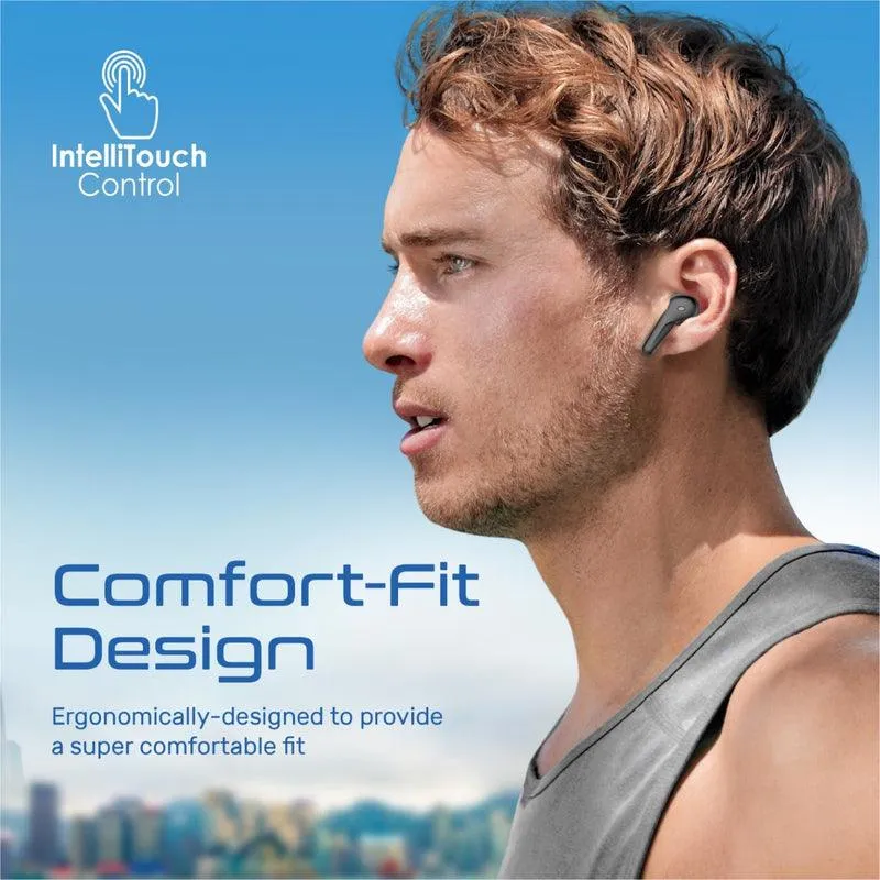 Promate Freepods-3 High Definition ENC Earphones With Intellitouch (Black)