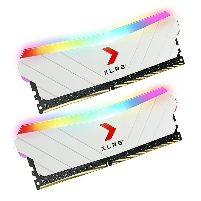 PNY XLR8 Gaming Epic-X RGB 16GB (2X8GB) DDR4 3200MHZ CL16 1.3V Desktop Memory (White) (MD16GK2D4320016XRGBW)