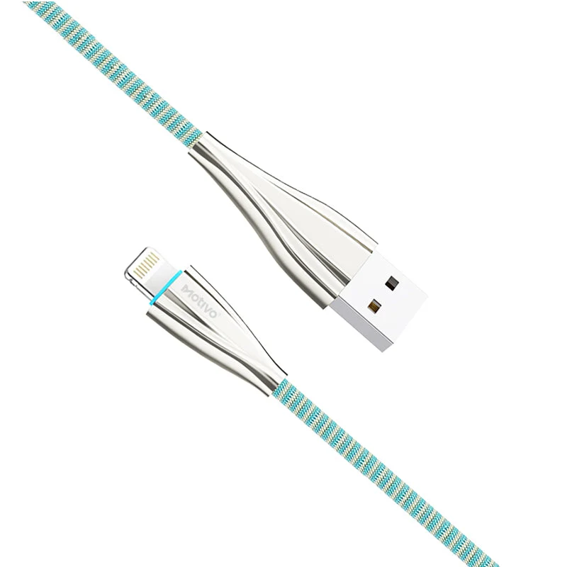 Motivo H24 Data Cable Braided Wire 120CM Apple Lightning (Blue) (S0023)