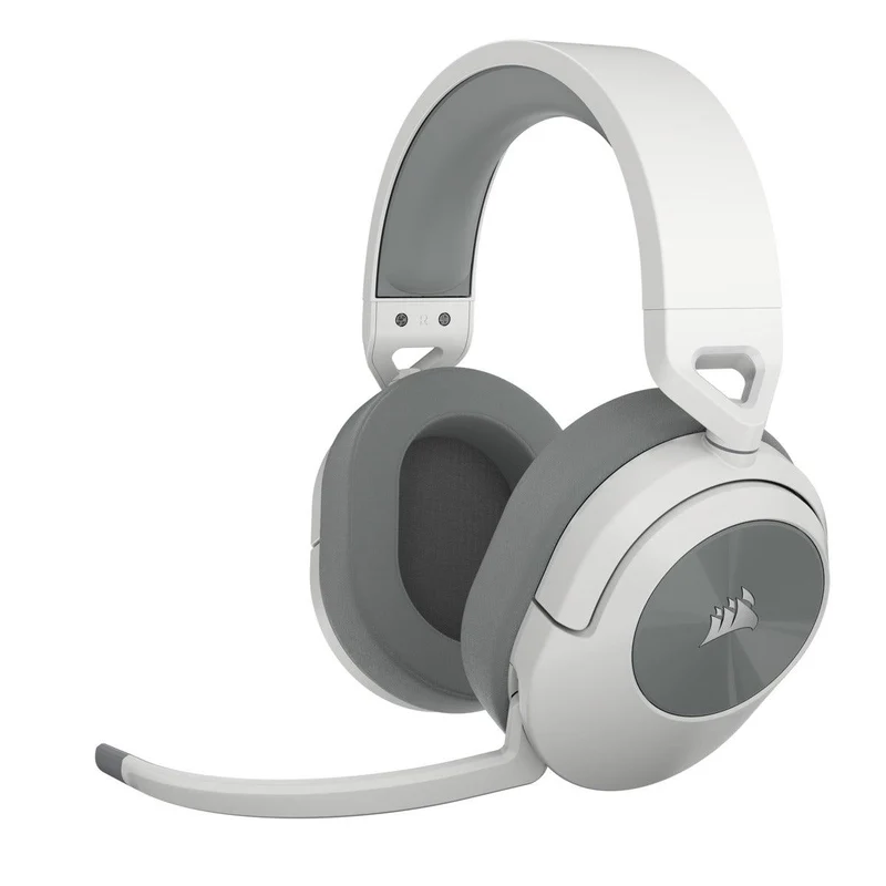Corsair HS55 Wireless 2.4GHZ/BT 5.2/Dolby Audio 7.1 Lightweight Gaming Headset For PC/ Mac/ PS4/ PS5 (White)