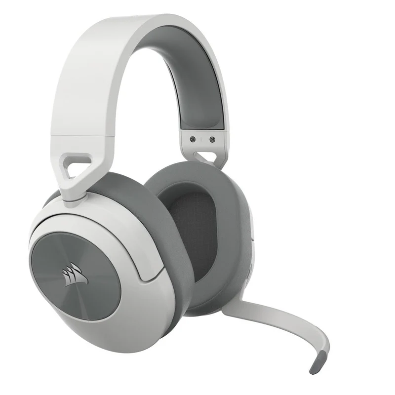 Corsair HS55 Wireless 2.4GHZ/BT 5.2/Dolby Audio 7.1 Lightweight Gaming Headset For PC/ Mac/ PS4/ PS5 (White)