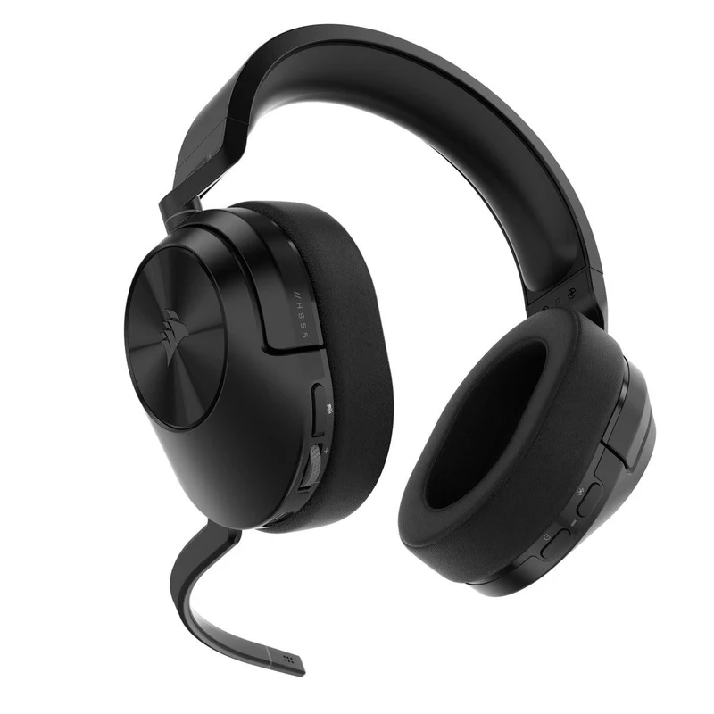 Corsair HS55 Wireless 2.4GHZ/BT 5.2/Dolby Audio 7.1 Lightweight Gaming Headset For PC/ Mac/ PS4/ PS5 (Carbon)