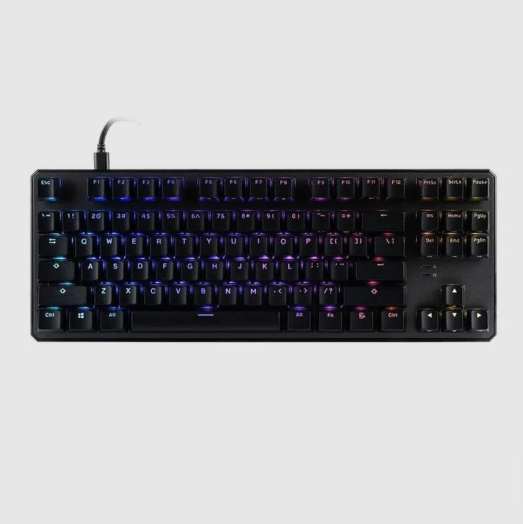 Tecware Phantom+ 87-Keys RGB Wired Mechanical Keyboard (Pre-Lubed Wraith Pink Linear Switches)