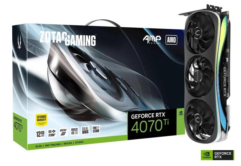 Zotac Gaming Geforce RTX 4070 Ti AMP Extreme Airo 12GB GDDR6X Graphics Card (ZT-D40710B-10P)