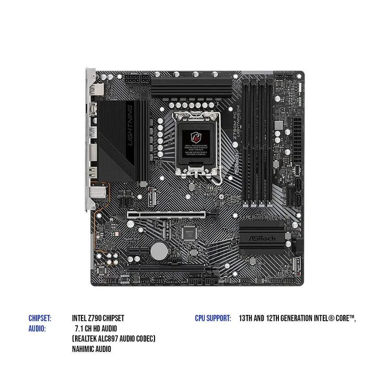 Asrock Z790M Phantom Gaming Lightning D4 Motherboard