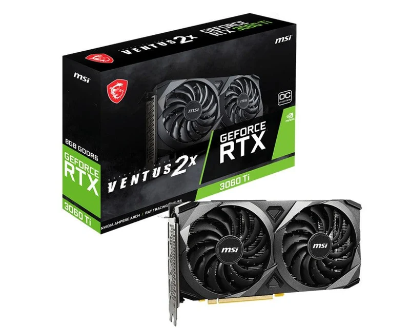 MSI GeForce RTX 3060 Ti Ventus 2X 8G OCV1 LHR GDDR6 Graphics Card