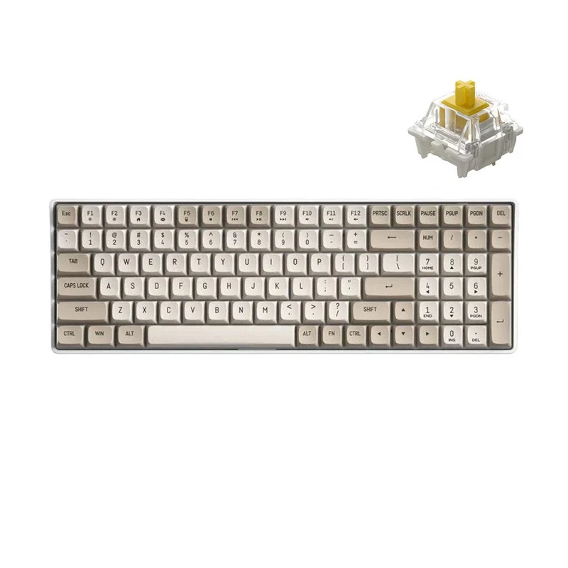 Darkflash GD100 Mechanical Keyboard (Milky & Brown) (Yellow Switch)
